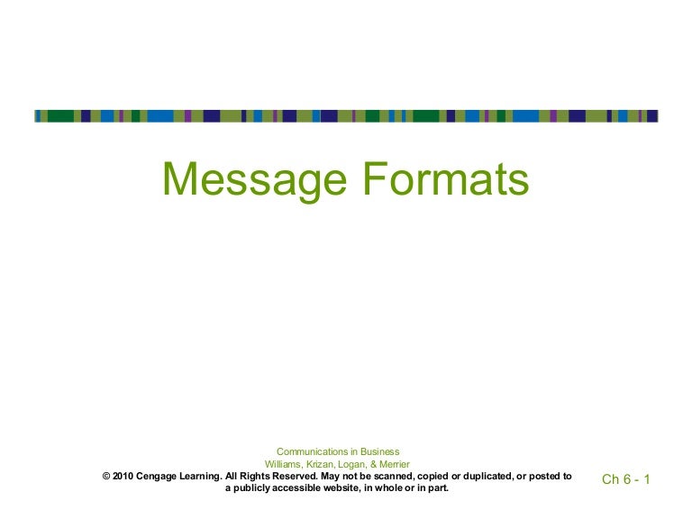 10. Defining Free Format Messages – JQIJ