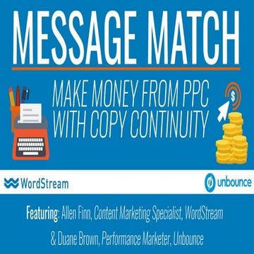 Message Match: Make Money from PPC with Copy Continuity