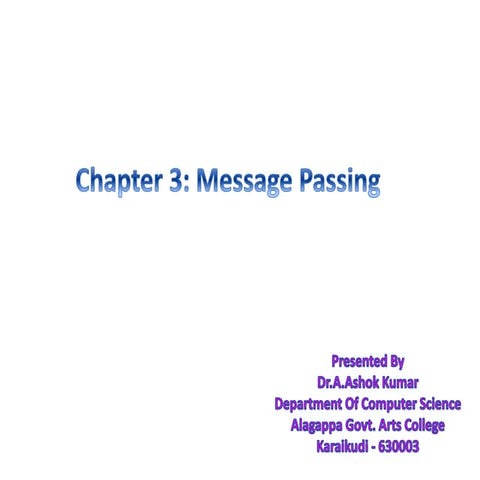 Message passing in Distributed Computing Systems | PPT
