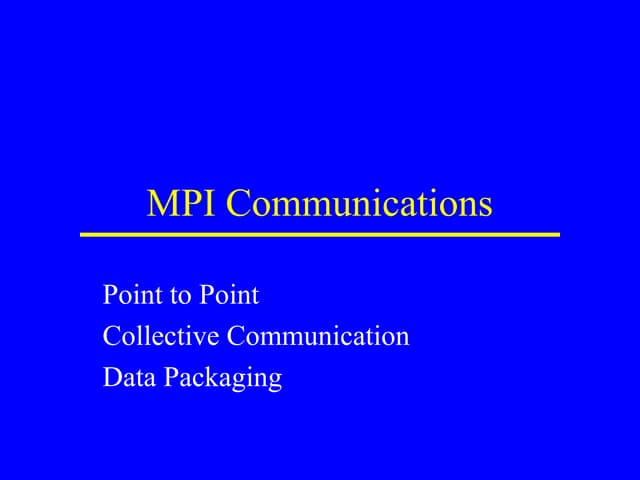 Message passing interface