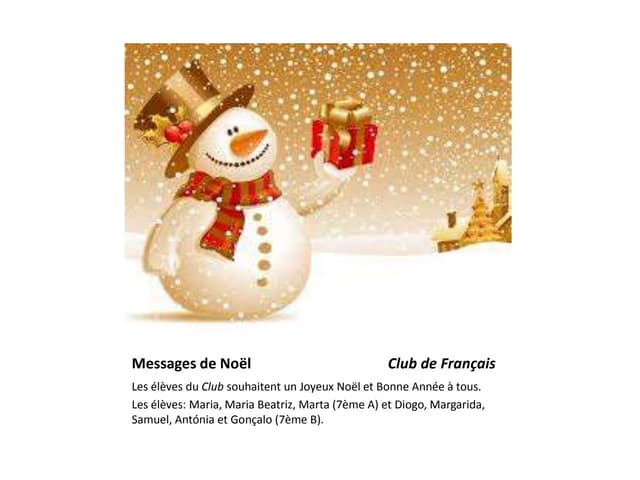 Messages de Noël - Club de Français
