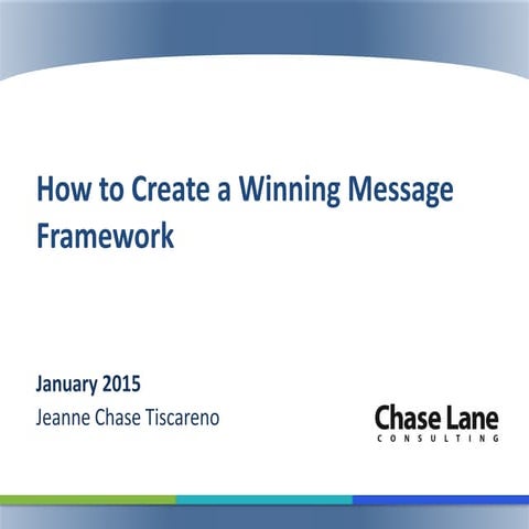 How to Create a Winning Message Framework