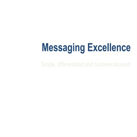 Messaging excellence for product engineers