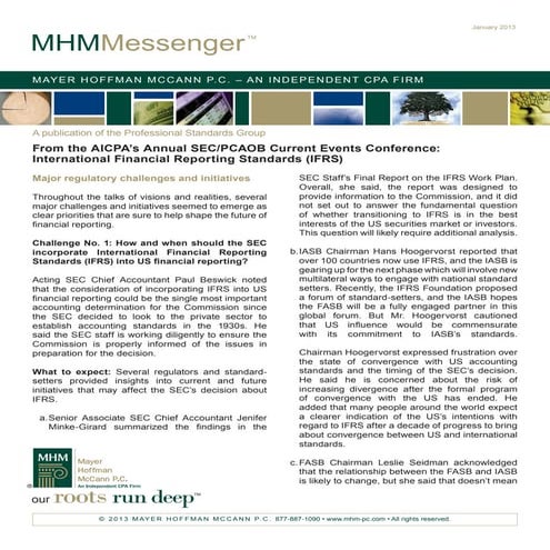 AICPA Conference Recap - International Financial Reporting Standards (IFRS)