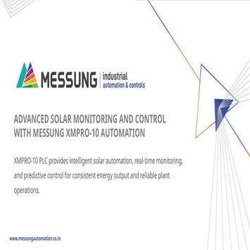 Advanced Solar Monitoring and Control with Messung XMPRO 10 Automation