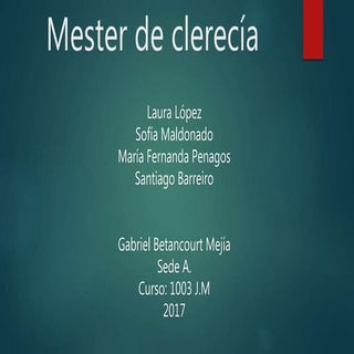 Mester de clerecía