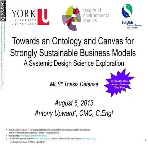 MES Thesis - Ontology & Canvas for Strongly Sustainable Business Models - Ora...