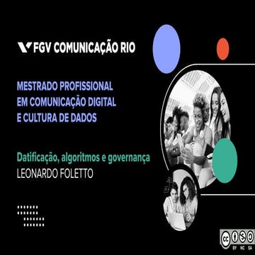 Mestrado FGV 2025 - Datificação, algoritmos e governança