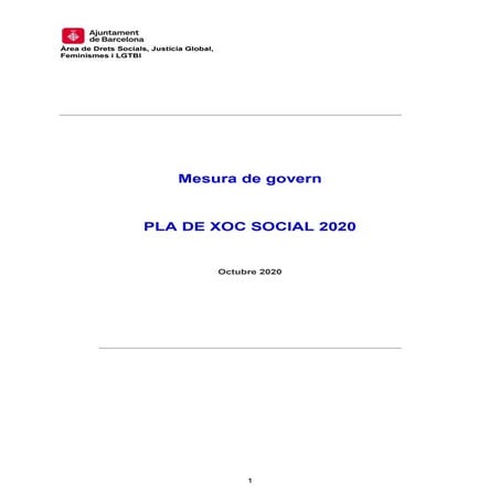 Pla de Xoc Social 2020
