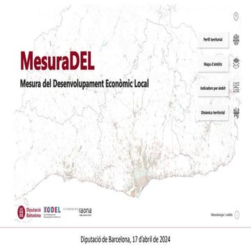 Presentació plataforma MesuraDEL (de mesura del desenvolupament econòmic local)