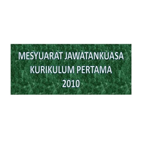 mesyuarat kurikulum pertama SMKPN 2010