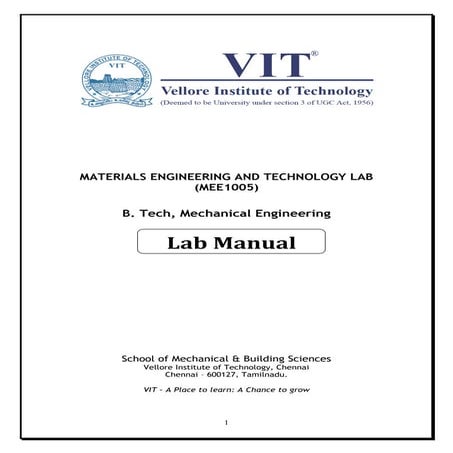 MEE1005 Lab Manual Fall 2018-19