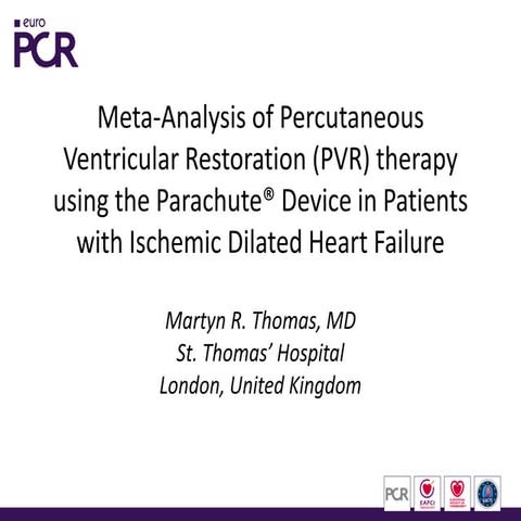 Meta analysis of percutaneous ventricular restoration (pvr) therapy using the...