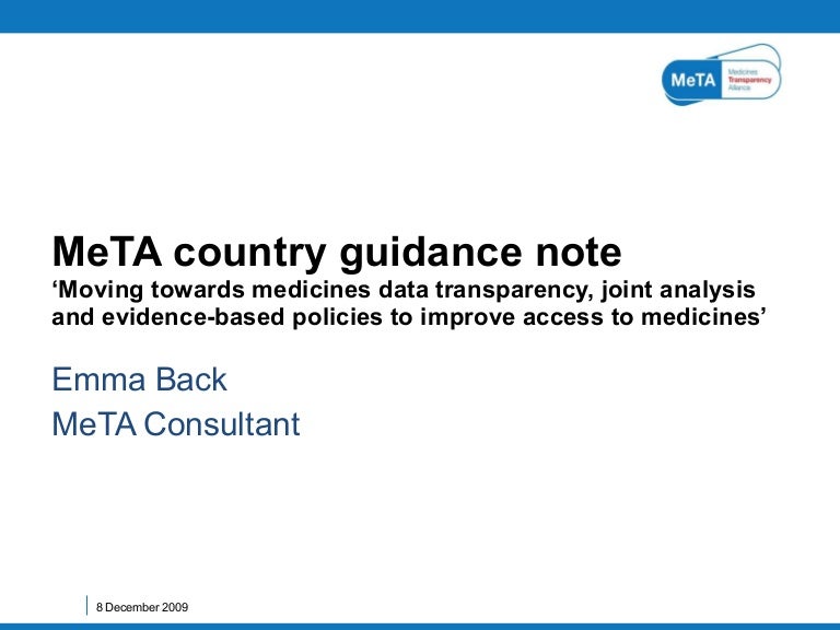 MeTA country guidance note