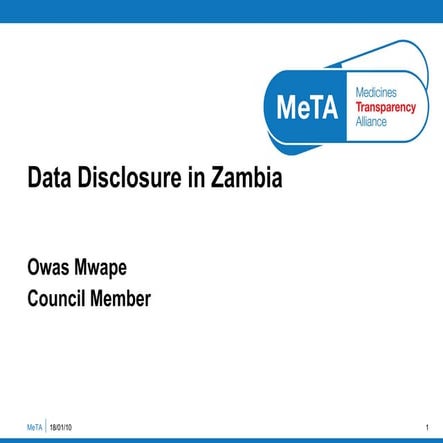Data disclosure in Zambia