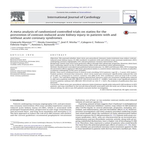 Meta analisis of statin