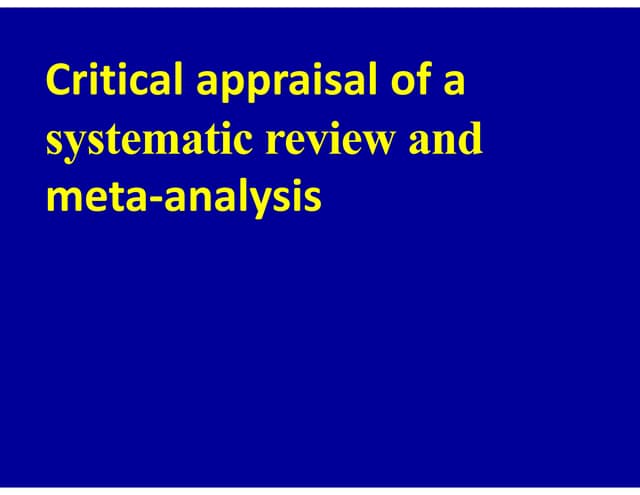 Meta analysis