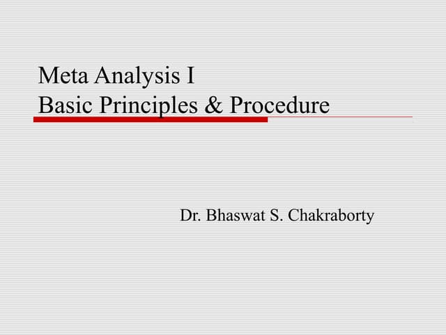 Meta analysis