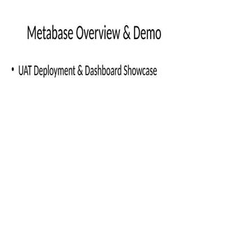 Metabase Tool presentation in Big Data Analytics | PPTX