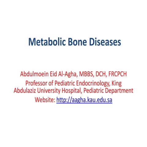 Metabolic bone diseases