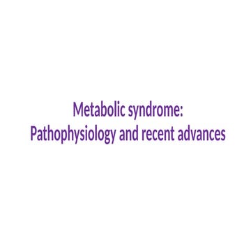 Metabolic syndrome diagnosis and treatment.pptx