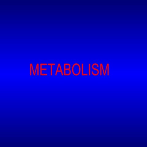 Metabolism- Biochemistry