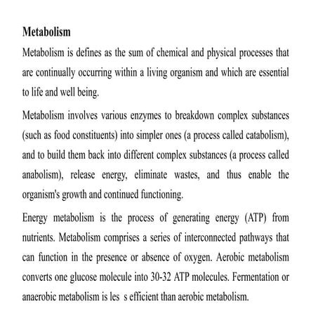 Metabolism