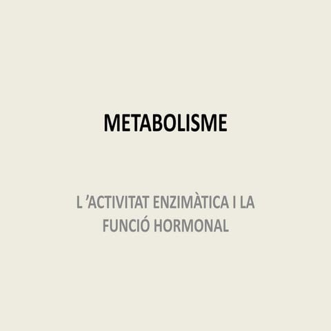 Metabolisme 1