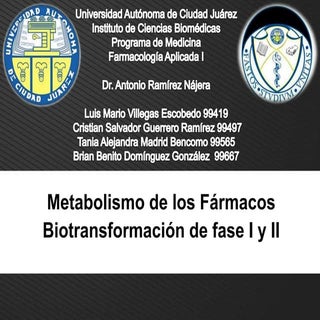 Metabolismo de los fármacos