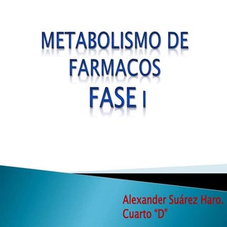 Metabolismo de los fármacos - fase I
