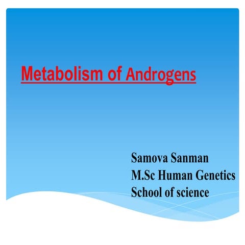 Metabolism of androgens