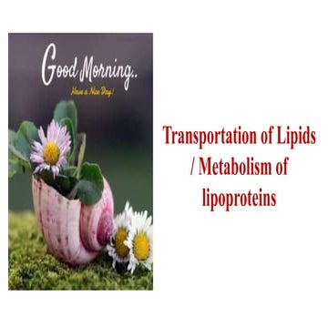 Metabolism of  lipoproteins & its disorders(Chylomicron & VLDL & LDL).pptx