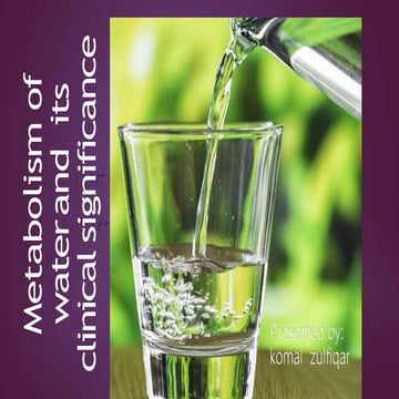 Metabolism of water and its clinical significance