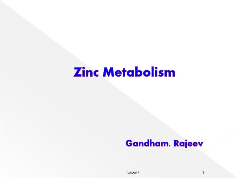 METABOLISM OF ZINC, MAGNESIUM & ELECTROLYTES