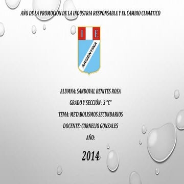 Metabolitos secundarios
