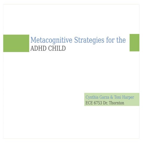 Metacognition and ADHD 
