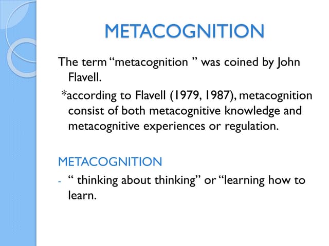 Metacognition