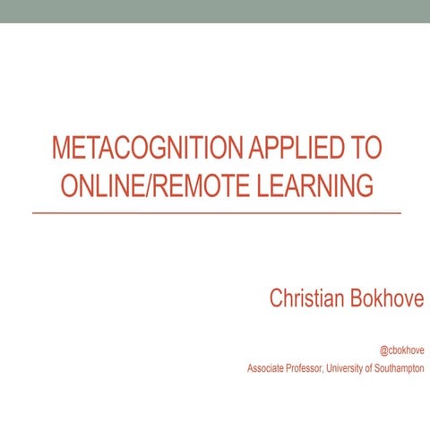 Metacognition online