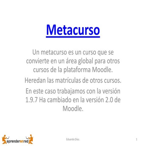 Metacurso de Moodle | PPTX