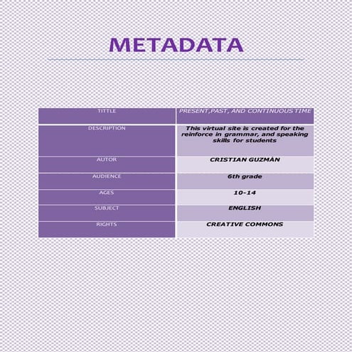 Metadata | DOCX