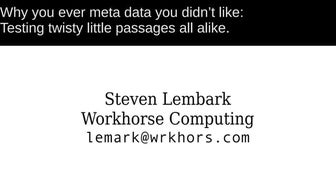 Metadata-driven Testing