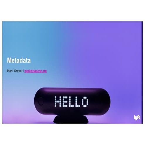 Data Discovery & Trust through Metadata