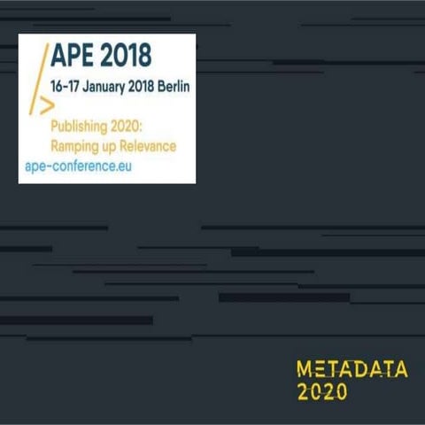 Metadata 2020 at APE 2018