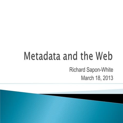 Metadata and the web