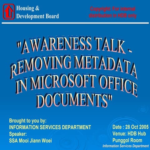 Metadata Awareness Talk Handouts