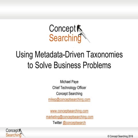 Using Metadata-Driven Taxonomies to Solve Business Problems