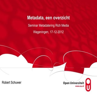 Metadata, een overzicht. wageningen...