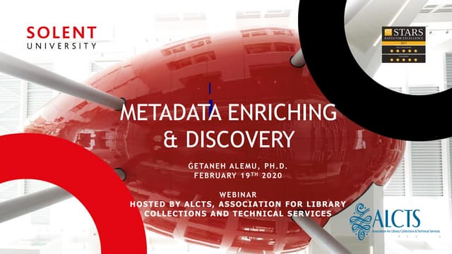 Metadata enriching and discovery 