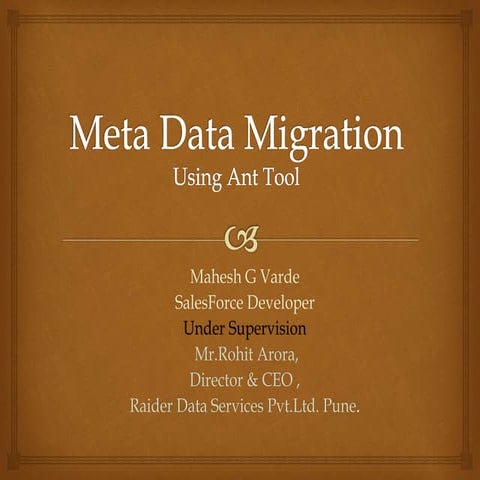 Meta data migration