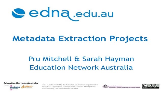 Metadata Extraction Projects for Education Network Australia